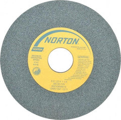 Norton - 6" Diam x 1-1/4" Hole x 1/2" Thick, I Hardness, 80 Grit Surface Grinding Wheel - Silicon Carbide, Type 1, Medium Grade, 4,140 Max RPM, Vitrified Bond, No Recess - Americas Industrial Supply