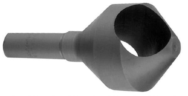 Weldon - 1-1/2" Head Diam, 1/2" Shank Diam, 90° High Speed Steel Countersink - Bright Finish, 3-1/2" OAL, Single End, Straight Shank, Right Hand Cut - Americas Industrial Supply