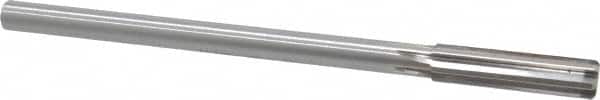 Made in USA - 0.4365" High Speed Steel 6 Flute Chucking Reamer - Straight Flute, 0.373" Straight Shank, 1-3/4" Flute Length, 7" OAL - Americas Industrial Supply