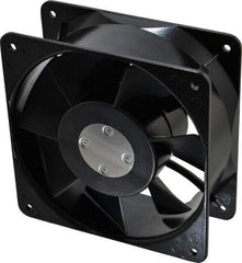 Value Collection - 115 Volts, AC, 260 CFM, Square Tube Axial Fan - 0.49 Amp Rating, 2,900 to 3,400 RPM, 6.3" High x 6.3" Wide x 2.44" Deep - Americas Industrial Supply