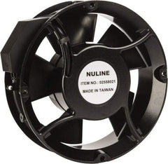 Value Collection - 230 Volts, AC, 235 CFM, Round Tube Axial Fan - 0.15 Amp Rating, 2,850 to 3,350 RPM, 6.7" High x 6.7" Wide x 2" Deep - Americas Industrial Supply