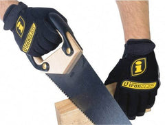 ironCLAD - Size 2XL (11-12) Clarino/Spandex/Terry/DuraClad/3M Scotchlite Anti-Vibration/Impact Protection Work Gloves - For General Purpose, Uncoated, Hook & Loop Cuff, Full Fingered, Orange, Paired - Americas Industrial Supply