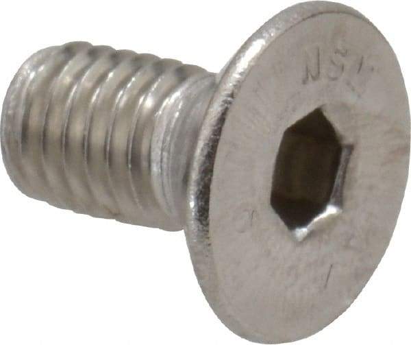 Value Collection - M5x0.80 Metric Coarse Hex Socket Drive, 90° Flat Screw - Grade 316 & Austenitic A4 Stainless Steel, Fully Threaded, 10mm OAL - Americas Industrial Supply