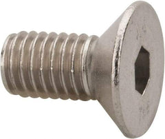 Value Collection - M8x1.25 Metric Coarse Hex Socket Drive, 90° Flat Screw - Grade 316 & Austenitic A4 Stainless Steel, Fully Threaded, 16mm OAL - Americas Industrial Supply