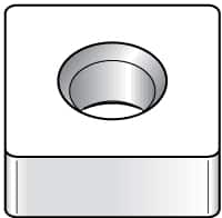 Kennametal - SNGA433 T0420 Grade KY4400 Ceramic Turning Insert - TiN Finish, 90° Square, 1/2" Inscr Circle, 3/16" Thick, 3/64" Corner Radius - Americas Industrial Supply