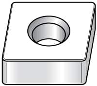 Kennametal - CNGA433 T0820 Grade KY1615 Ceramic Turning Insert - Uncoated, 80° Diamond, 1/2" Inscr Circle, 3/16" Thick, 3/64" Corner Radius - Americas Industrial Supply