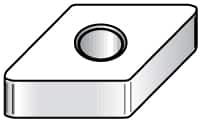 Kennametal - DNGA444 T0420 Grade KY4400 Ceramic Turning Insert - TiN Finish, 55° Diamond, 1/2" Inscr Circle, 1/4" Thick, 1/16" Corner Radius - Americas Industrial Supply