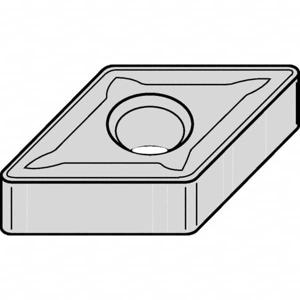 Kennametal - DNMG332 33 Grade KT315 Cermet Turning Insert - TiN/TiCN/TiN Finish, 55° Diamond, 3/8" Inscr Circle, 3/16" Thick, 1/32" Corner Radius - Americas Industrial Supply