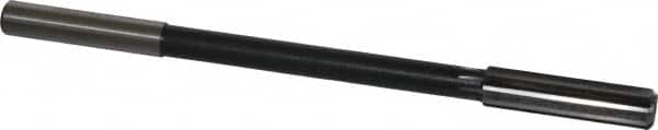 Interstate - 1/2" High Speed Steel Chucking Reamer - Straight Flute, 0.4355" Straight Shank, 2" Flute Length, 8" OAL - Americas Industrial Supply