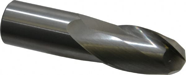 OSG - 1" Diam, 1-1/2" LOC, 2 Flute Solid Carbide Ball End Mill - Uncoated, Single End, 4" OAL, 1" Shank Diam, Spiral Flute - Americas Industrial Supply