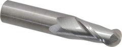 OSG - 3/4" Diam, 1-1/2" LOC, 2 Flute Solid Carbide Ball End Mill - Uncoated, Single End, 4" OAL, 3/4" Shank Diam, Spiral Flute - Americas Industrial Supply