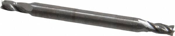 OSG - 3/32", 3/16" LOC, 1/8" Shank Diam, 1-1/2" OAL, 4 Flute, Solid Carbide Square End Mill - Double End, Uncoated, Spiral Flute, 30° Helix, Right Hand Cut, Right Hand Flute, Series 424 - Americas Industrial Supply