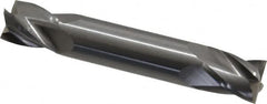 OSG - 1/2", 5/8" LOC, 1/2" Shank Diam, 3" OAL, 4 Flute, Solid Carbide Square End Mill - Double End, Uncoated, Spiral Flute, 30° Helix, Right Hand Cut, Right Hand Flute, Series 424 - Americas Industrial Supply