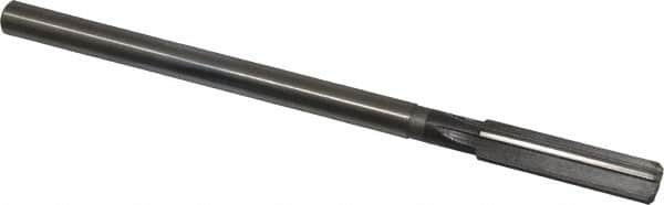 Interstate - 0.4355" High Speed Steel Chucking Reamer - Straight Flute, 0.373" Straight Shank, 1-3/4" Flute Length, 7" OAL - Americas Industrial Supply