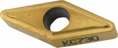 Kennametal - VBMT222 LF Grade KC730 Carbide Turning Insert - TiN Finish, 35° Diamond, 1/4" Inscr Circle, 1/8" Thick, 1/32" Corner Radius - Americas Industrial Supply