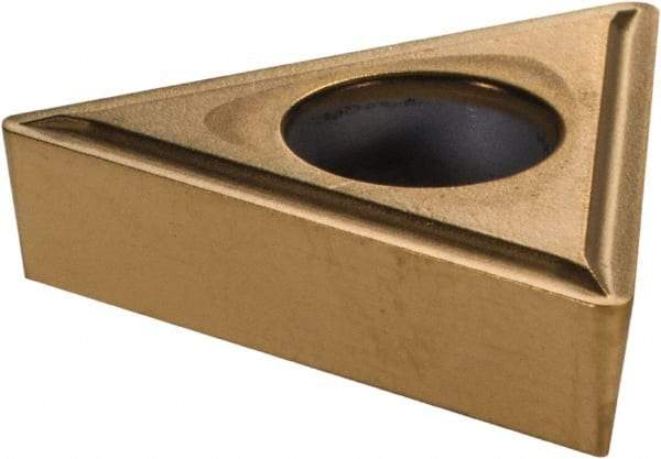 Kennametal - TCMT432 LF Grade KC730 Carbide Turning Insert - TiN Finish, 60° Triangle, 1/2" Inscr Circle, 3/16" Thick, 1/32" Corner Radius - Americas Industrial Supply