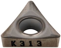 Kennametal - TCGT32.52 HP Grade K313 Carbide Turning Insert - Uncoated, 60° Triangle, 3/8" Inscr Circle, 5/32" Thick, 1/32" Corner Radius - Americas Industrial Supply