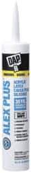 DAP - 10.1 oz Cartridge White Acrylic & Latex Caulk - -20 to 180°F Operating Temp, 30 min Tack Free Dry Time - Americas Industrial Supply