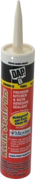 DAP - 10.1 oz Cartridge Off-White Acrylic & Latex Caulk - -30 to 180°F Operating Temp, 30 min Tack Free Dry Time - Americas Industrial Supply