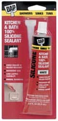 DAP - 2.8 oz Tube White RTV Silicone Joint Sealant - -40 to 400°F Operating Temp, 10 to 25 min Tack Free Dry Time, 24 hr Full Cure Time - Americas Industrial Supply