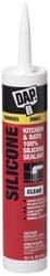 DAP - 10.1 oz Tube Clear RTV Silicone Joint Sealant - -40 to 400°F Operating Temp, 10 to 25 min Tack Free Dry Time, 24 hr Full Cure Time - Americas Industrial Supply