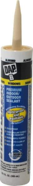 DAP - 10.1 oz Cartridge Off-White Acrylic & Latex Caulk - -30 to 180°F Operating Temp, 30 min Tack Free Dry Time - Americas Industrial Supply