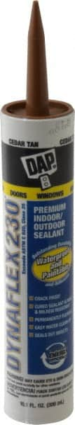 DAP - 10.1 oz Cartridge Tan Acrylic & Latex Caulk - -30 to 180°F Operating Temp, 30 min Tack Free Dry Time - Americas Industrial Supply