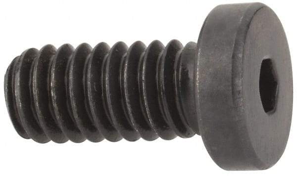 Made in USA - #8-32 UNC Hex Socket Drive, Low Socket Cap Screw - Grade 4037 Alloy Steel, Black Oxide Finish, Fully Threaded, 3/8" Length Under Head - Americas Industrial Supply