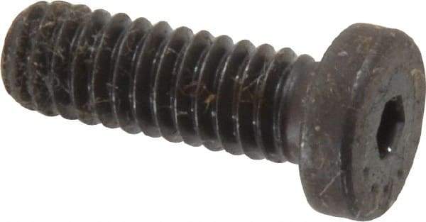 Made in USA - #8-32 UNC Hex Socket Drive, Low Socket Cap Screw - Grade 4037 Alloy Steel, Black Oxide Finish, Fully Threaded, 1/2" Length Under Head - Americas Industrial Supply