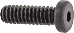 Made in USA - #10-24 UNC Hex Socket Drive, Low Socket Cap Screw - Grade 4037 Alloy Steel, Black Oxide Finish, Fully Threaded, 5/8" Length Under Head - Americas Industrial Supply