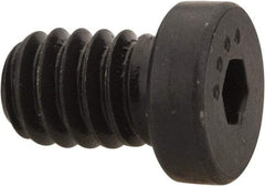 Made in USA - 1/4-20 UNC Hex Socket Drive, Low Socket Cap Screw - Grade 4037 Alloy Steel, Black Oxide Finish, Fully Threaded, 3/8" Length Under Head - Americas Industrial Supply