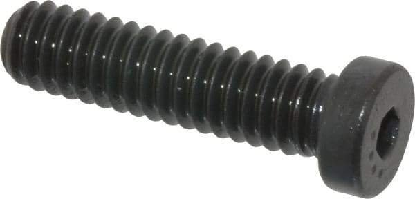 Made in USA - 1/4-20 UNC Hex Socket Drive, Low Socket Cap Screw - Grade 4037 Alloy Steel, Black Oxide Finish, Fully Threaded, 1" Length Under Head - Americas Industrial Supply