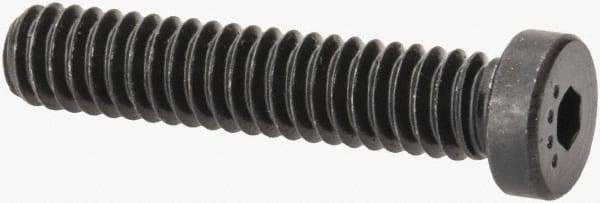 Made in USA - 1/4-20 UNC Hex Socket Drive, Low Socket Cap Screw - Grade 4037 Alloy Steel, Black Oxide Finish, Fully Threaded, 1-1/4" Length Under Head - Americas Industrial Supply