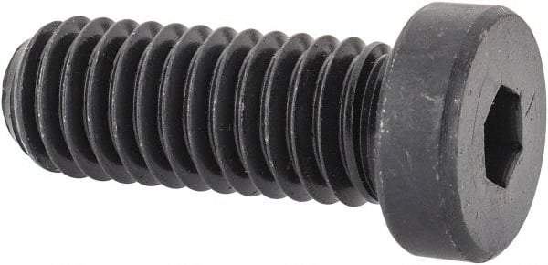 Made in USA - 3/8-16 UNC Hex Socket Drive, Low Socket Cap Screw - Grade 4037 Alloy Steel, Black Oxide Finish, Fully Threaded, 1" Length Under Head - Americas Industrial Supply
