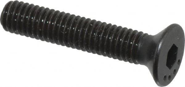 Made in USA - M3x0.50 Metric Coarse Hex Socket Drive, 90° Flat Head Socket Cap Screw - Grade 10.9 Alloy Steel, Black Oxide Finish, Fully Threaded, 16mm Length Under Head - Americas Industrial Supply