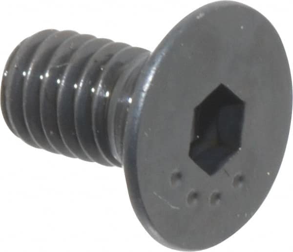 Made in USA - M4x0.70 Metric Coarse Hex Socket Drive, 90° Flat Head Socket Cap Screw - Grade 10.9 Alloy Steel, Black Oxide Finish, Fully Threaded, 8mm Length Under Head - Americas Industrial Supply