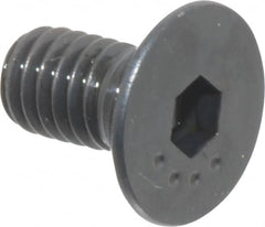 Made in USA - M4x0.70 Metric Coarse Hex Socket Drive, 90° Flat Head Socket Cap Screw - Grade 10.9 Alloy Steel, Black Oxide Finish, Fully Threaded, 8mm Length Under Head - Americas Industrial Supply