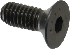 Made in USA - M4x0.70 Metric Coarse Hex Socket Drive, 90° Flat Head Socket Cap Screw - Grade 10.9 Alloy Steel, Black Oxide Finish, Fully Threaded, 10mm Length Under Head - Americas Industrial Supply