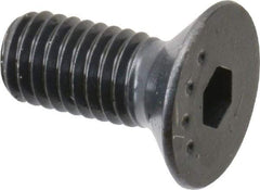 Made in USA - M5x0.80 Metric Coarse Hex Socket Drive, 90° Flat Head Socket Cap Screw - Grade 10.9 Alloy Steel, Black Oxide Finish, Fully Threaded, 12mm Length Under Head - Americas Industrial Supply