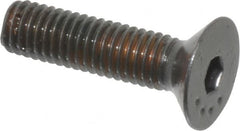 Made in USA - M5x0.80 Metric Coarse Hex Socket Drive, 90° Flat Head Socket Cap Screw - Grade 10.9 Alloy Steel, Black Oxide Finish, Fully Threaded, 20mm Length Under Head - Americas Industrial Supply