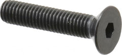 Made in USA - M5x0.80 Metric Coarse Hex Socket Drive, 90° Flat Head Socket Cap Screw - Grade 10.9 Alloy Steel, Black Oxide Finish, Fully Threaded, 25mm Length Under Head - Americas Industrial Supply