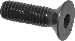 Made in USA - M6x1.00 Metric Coarse Hex Socket Drive, 90° Flat Head Socket Cap Screw - Grade 10.9 Alloy Steel, Black Oxide Finish, Fully Threaded, 20mm Length Under Head - Americas Industrial Supply