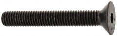 Made in USA - M5x0.80 Metric Coarse Hex Socket Drive, 90° Flat Head Socket Cap Screw - Grade 10.9 Alloy Steel, Black Oxide Finish, Fully Threaded, 35mm Length Under Head - Americas Industrial Supply