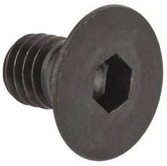 Made in USA - M6x1.00 Metric Coarse Hex Socket Drive, 90° Flat Head Socket Cap Screw - Grade 10.9 Alloy Steel, Black Oxide Finish, Fully Threaded, 10mm Length Under Head - Americas Industrial Supply