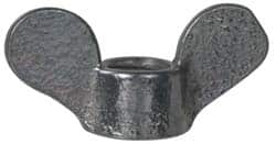 Made in USA - 1/4-20 UNC, Uncoated, Iron Standard Wing Nut - Grade 32510, 1-1/4" Wing Span, 5/8" Wing Span, 7/16" Base Diam - Americas Industrial Supply