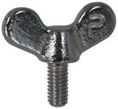 Value Collection - 5/16-18 Winged Shoulder Grade 32510 Iron Thumb Screw - 3-3/4" OAL, 1-3/4" Head Diam x 3/4" Head Height, Uncoated - Americas Industrial Supply