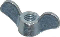 Value Collection - 5/16-18 UNC, Zinc Plated, Steel Standard Wing Nut - Grade 1015-1025, 1.44" Wing Span, 0.69" Wing Span, 1/2" Base Diam - Americas Industrial Supply