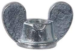 Value Collection - 5/16-18 UNC, Zinc Plated, Steel Standard Wing Nut - Grade 1015-1025, 1-5/8" Wing Span, 1" Wing Span, 7/8" Base Diam - Americas Industrial Supply