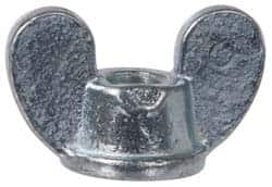 Value Collection - 3/8-16 UNC, Zinc Plated, Steel Standard Wing Nut - Grade 1015-1025, 1-5/8" Wing Span, 1" Wing Span, 7/8" Base Diam - Americas Industrial Supply