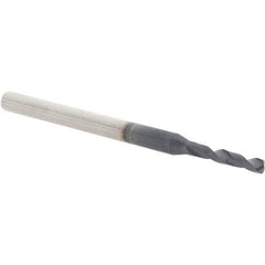 Guhring - 2.55mm, 140° Point, Solid Carbide Micro Drill Bit - 59mm OAL, 15.3mm Flute Length, 4mm Shank Diam, Series 6400 - Americas Industrial Supply